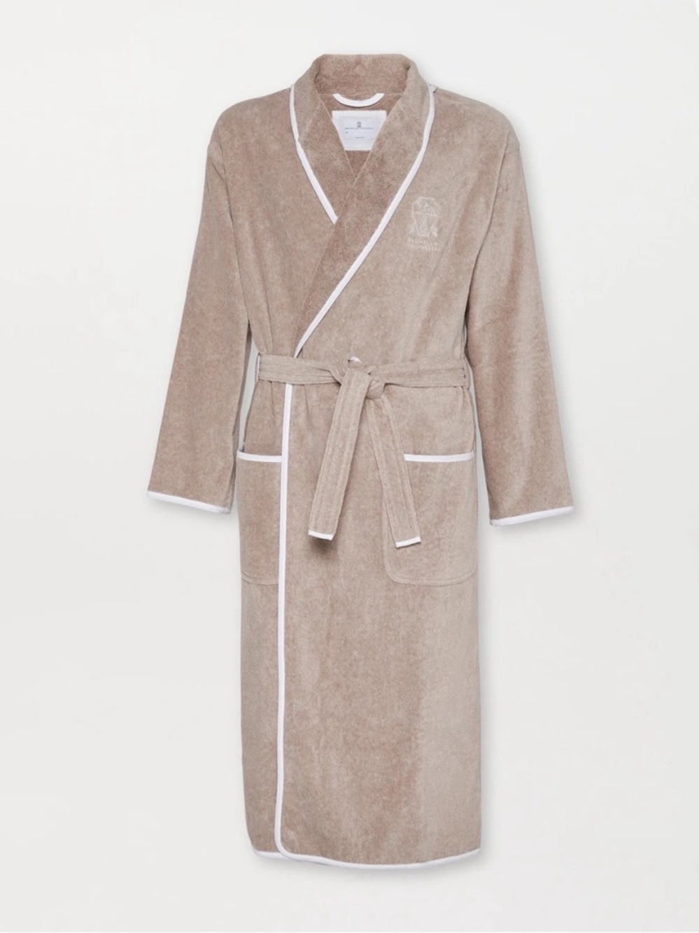 NWOT Brunello Cucinelli Plush Pink Beige Robe, One Size